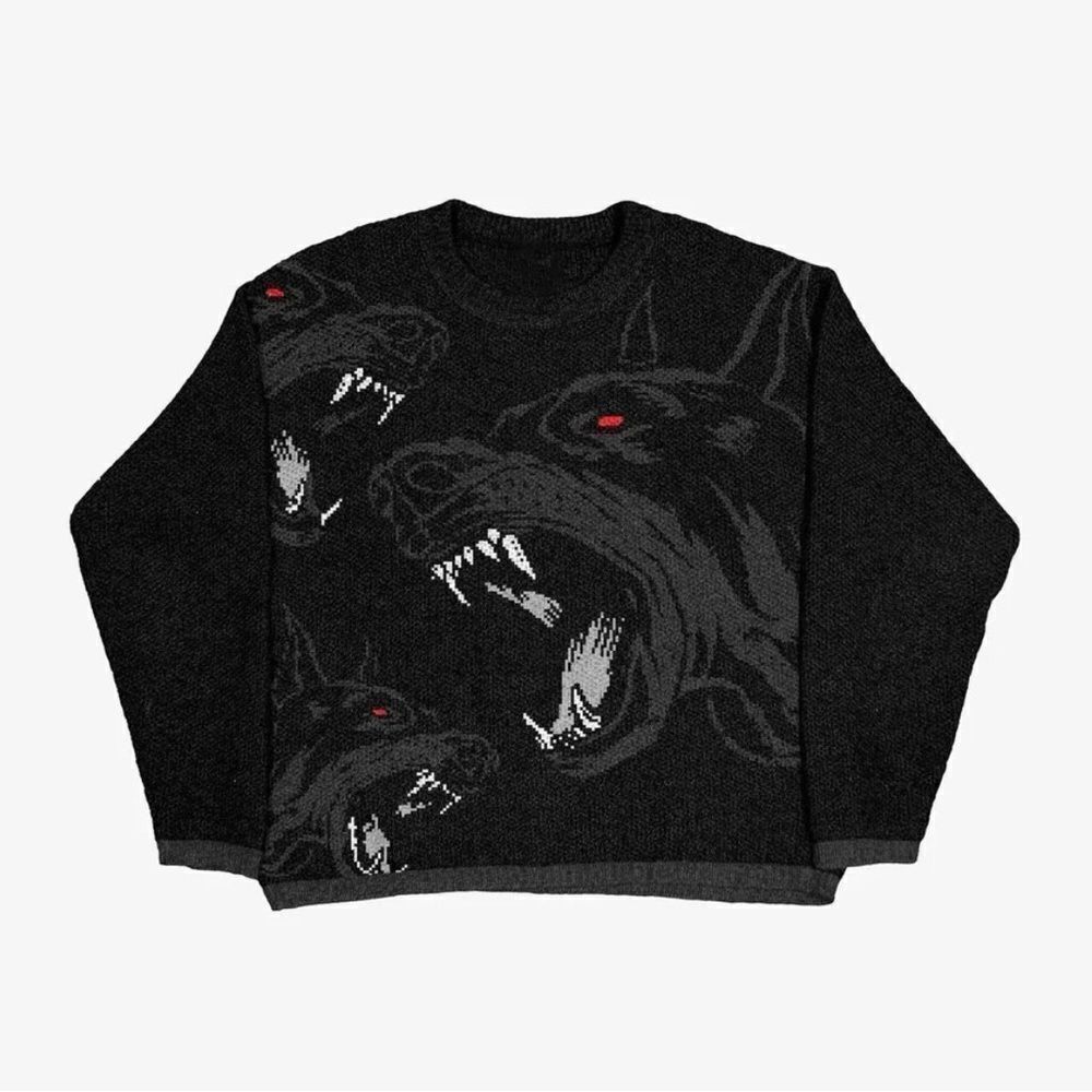 Vintage Y2K Dobermann Dog Sweater Size Medium